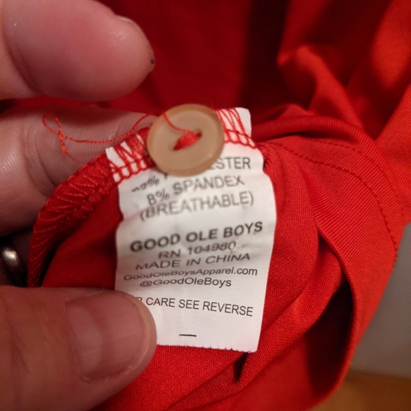 Good Ole Boys XL red moisture wicking polo shirt - Picture 7 of 7